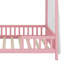 Lit de plancher avec auvent, cadre de lit en forme de maison avec balustrades hautes-867307464-867307478