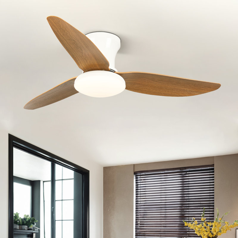 Karlena 40'' ABS Blades Indoor Ceiling Fan with Dimmable LED Light Kit & Remote Control, 3 Color Temperatures, 6-Speed Quiet Reversible DC Motor, Timer