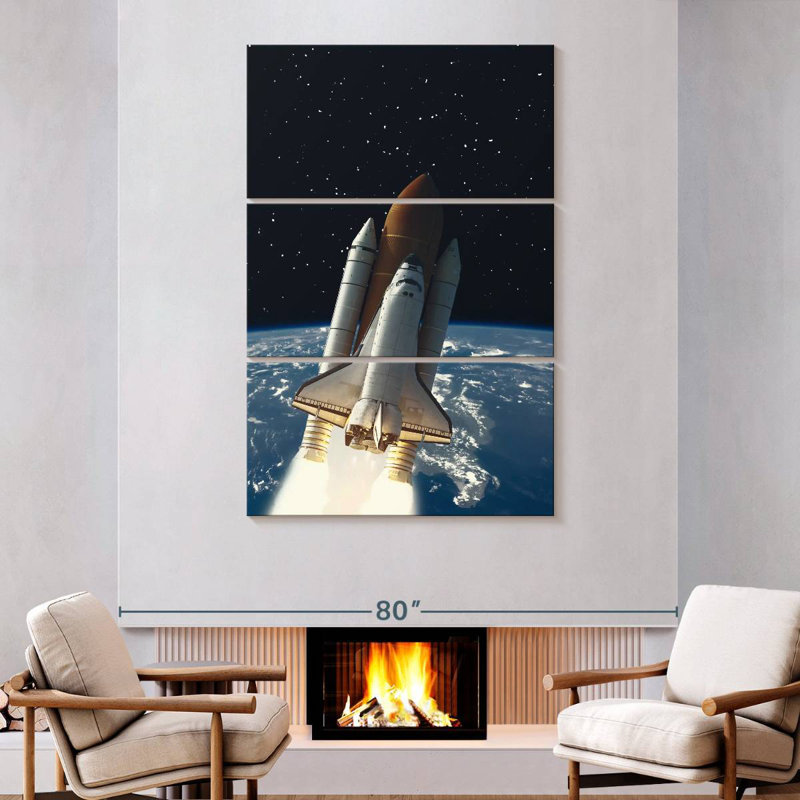 Oberle Rocket To Space, 74" H x 48" W