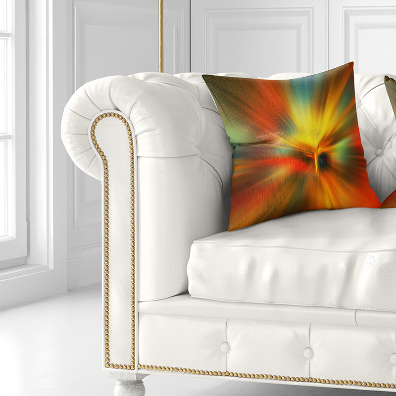 Coussin abstrait, 16 po x 16 po, Coussin décoratif
