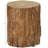 Tree Stump Stool, Decorative Side Table With Round Tabletop, Concrete End Table