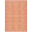 Tapis d'intérieur / extérieur à motif géométrique terre cuite / crème Arneshia-1849381916