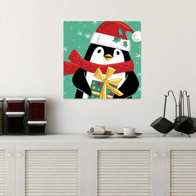 Art festif de Noël contemporain pingouin X