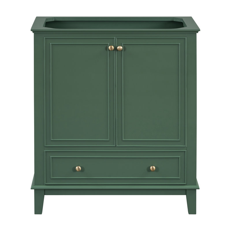 Base de meuble-lavabo 30 po, bois foncé et planches, armoire multifonctionnelle avec porte et tiroir de rangement, tablette réglable, teinte d'assemblage, tiroir,