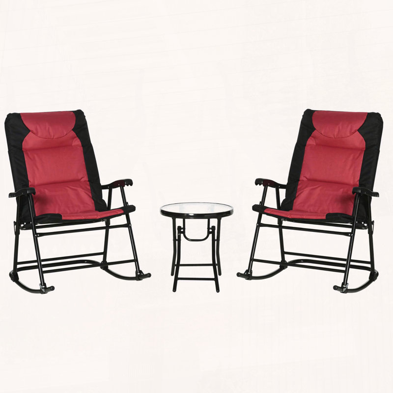 Ensemble de chaises berçantes 3 pièces