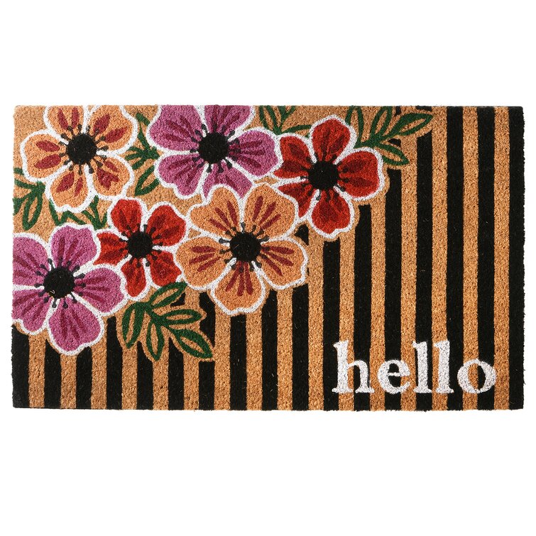 Kittleson Non-Slip Floral Outdoor Doormat
