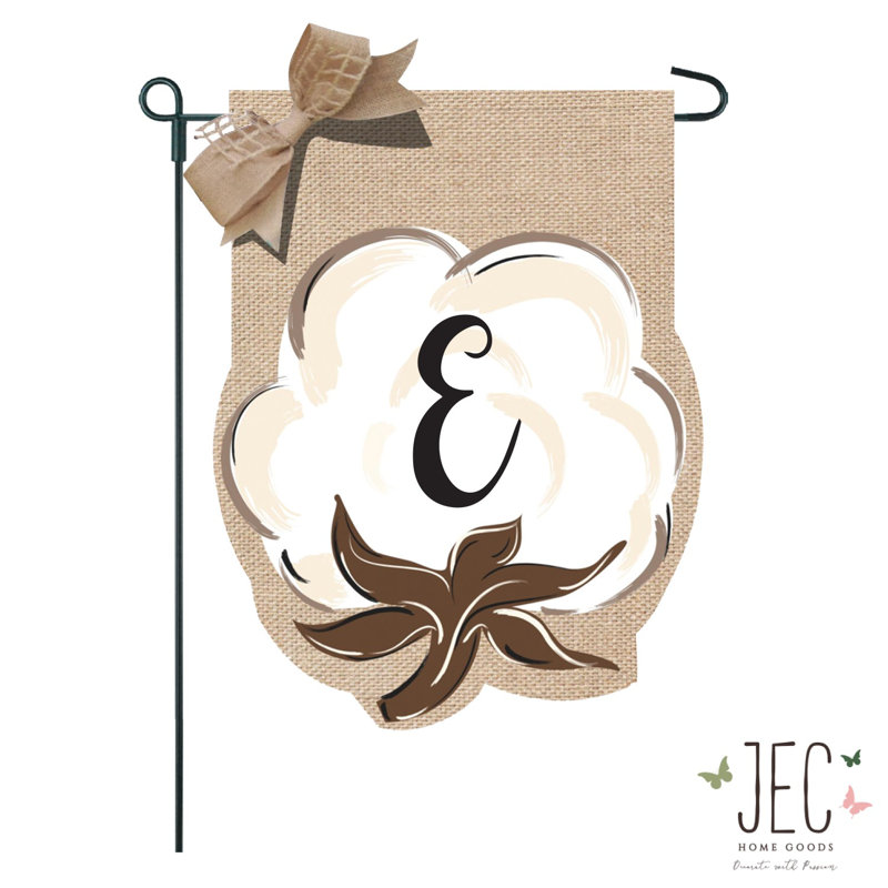 Drapeau de jardin en coton 2 côtés 1 pi 6 po x 1 pi, E