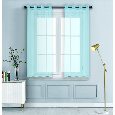Goble Semi Sheer Curtains / Drapes Pair