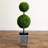 36'' Faux Boxwood Topiary in Wood Planter