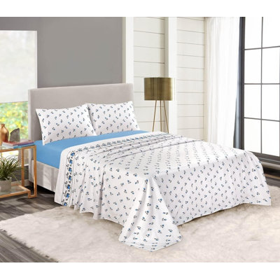 NZ Flannel Floral Duvet Cover Set with Pillowcases