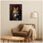 «Regal Portrait of a Kitty Cat» par The Creative Bunch Studio, reproduction d'art sur toile encadrée