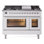 ILVE Professional Plus II 48 cuisinière à double combustible, 8 brûleurs scellés, plaque chauffante (porte vitrée)