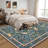  Washable Rugs for Living Room, Non Slip Floral Area Rugs, Low Pile Stain Resistant Botanical Bird Soft Carpet, Foldable Indoor Floor Mats for Bedroom, Nursery, Dining Room-146850942-144778611
