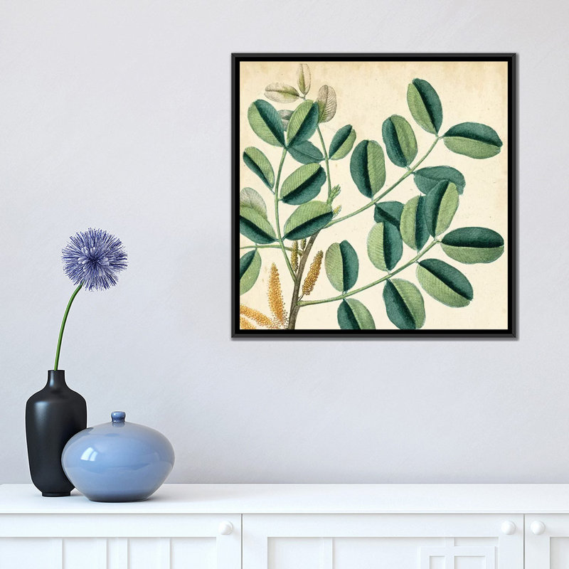 « jardin-prime ix », reproduction d’art sur toile tendue, H 18 po x l 18 po x P 1,5 po, Toile avec cadre noir, Pas de tapis