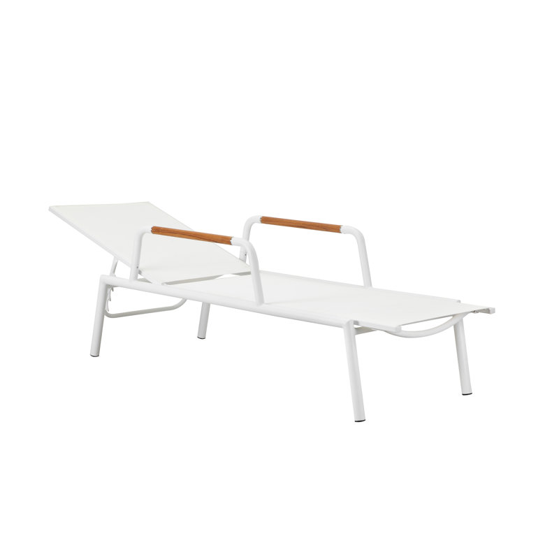 Dean Outdoor Teak Chaise Lounge