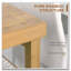 33.25" Bamboo Kitchen Island Cart on Wheels