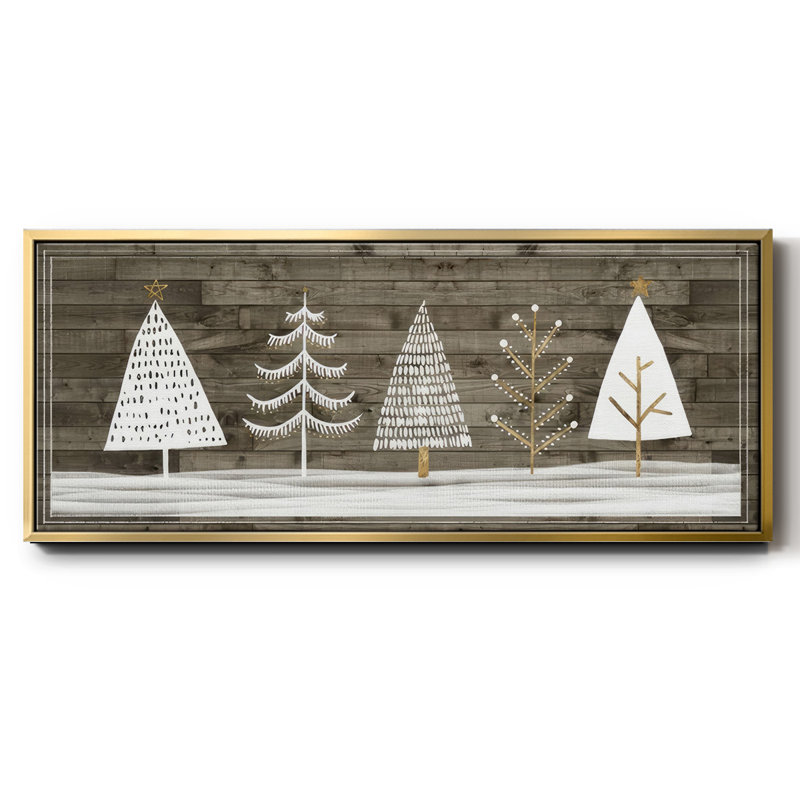 Wooded White Christmas Collection - Toile avec cadre en D