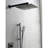 Shower System Matte Black Design. Head, Hand Shower, Slide Bar, Bodysprays, Arm, Hose, Valve Trim, Lever Handles. Rainfall Simulation. Wall Mounted. Brass Package With Smooth Water Output. .-125519102