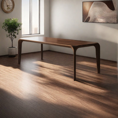 Table de salle à manger en bois de noyer avec finition à base d'eau D