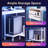 40IN L Shaped Desk with Shelf, LED Light & Power Outlet, Corner Computer Desk for Home Office-480333413-480333432