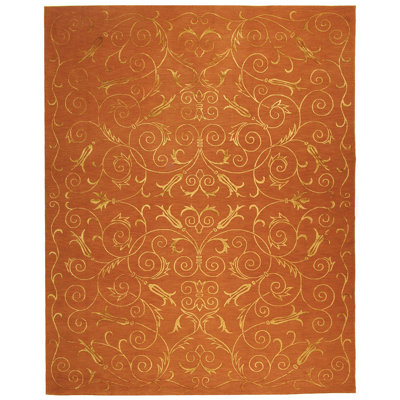 Tapis oriental rouille noué à la main Honora