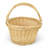 Anne 17.5" Natural Brown Wicker Oval Basket with Carrying Handles
