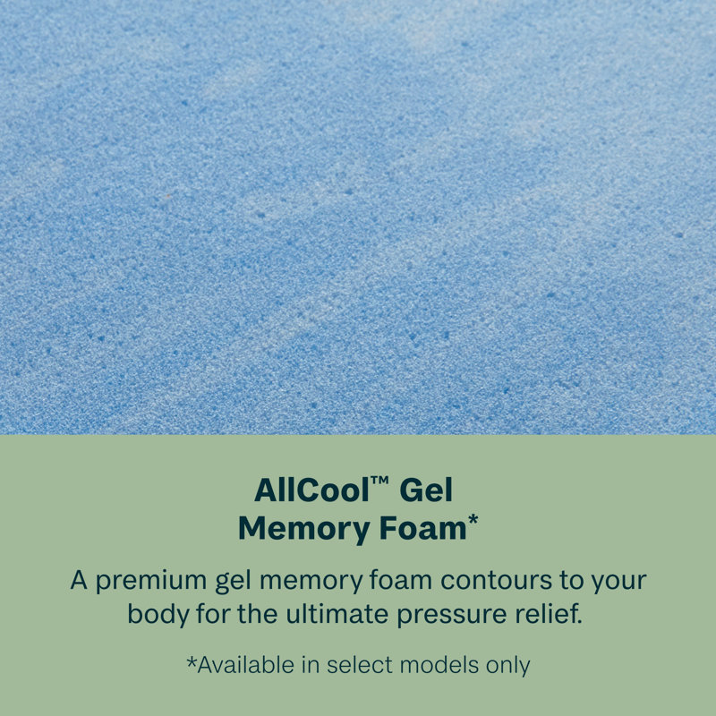 Full Gray Gel Memory Foam Innerspring Mattress with Boxspring