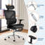 Ergonomic High Back Mesh Office Chair – Retractable Footrest, 4D Adjustable Armrests, Lumbar & Headrest Support, 145° Recline – Heavy Duty Swivel Executive Chair-319916052