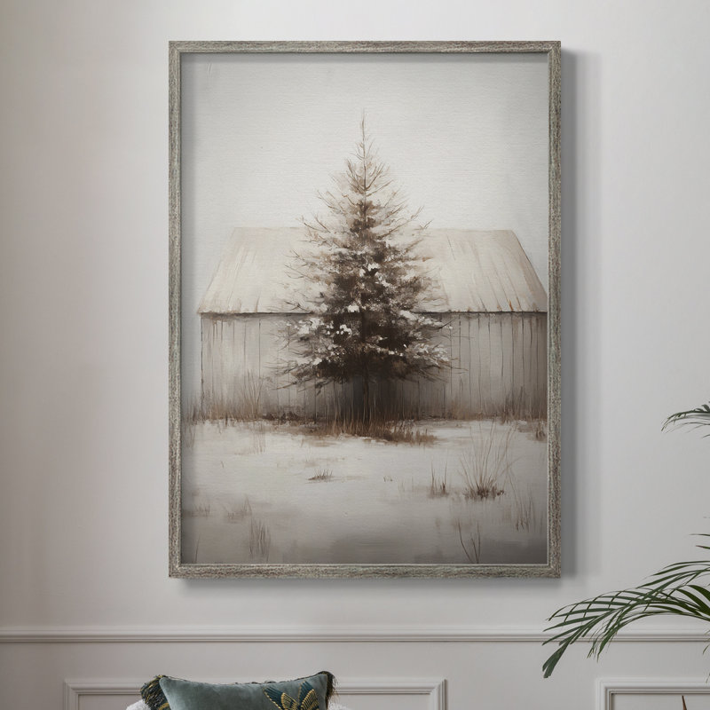 Art des Fêtes de Noël - série 2 - CLxxxvi, reproduction encadrée - bois massif, H 15 po x l 12 po