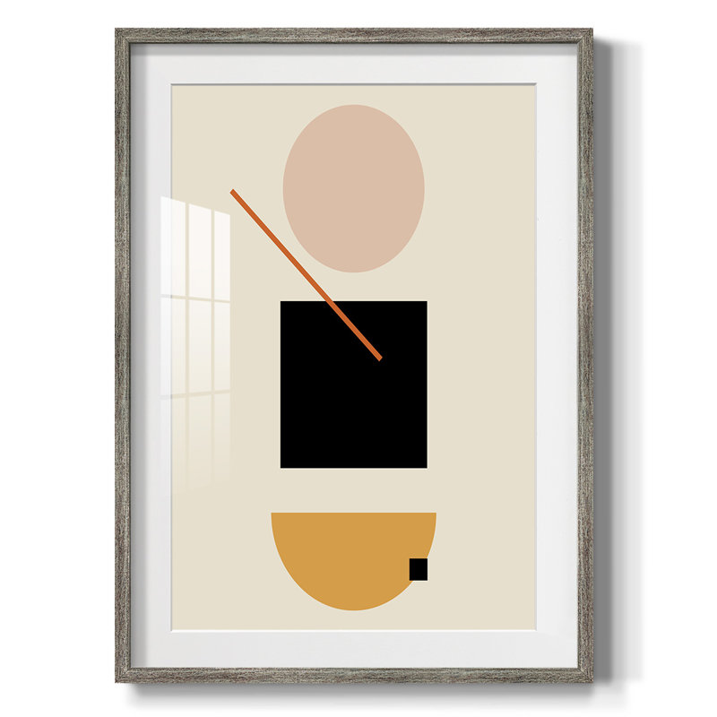 Simple Shape -Framed Print, 25.5" H x 17.5" W, Distressed