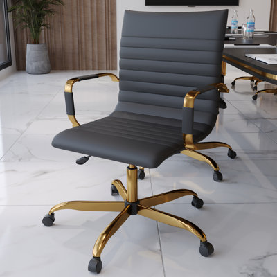 Chaise de bureau en cuir Sorrells