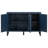 Rustic Acacia Wood Storage Cabinet with Three Solid Doors-666190852