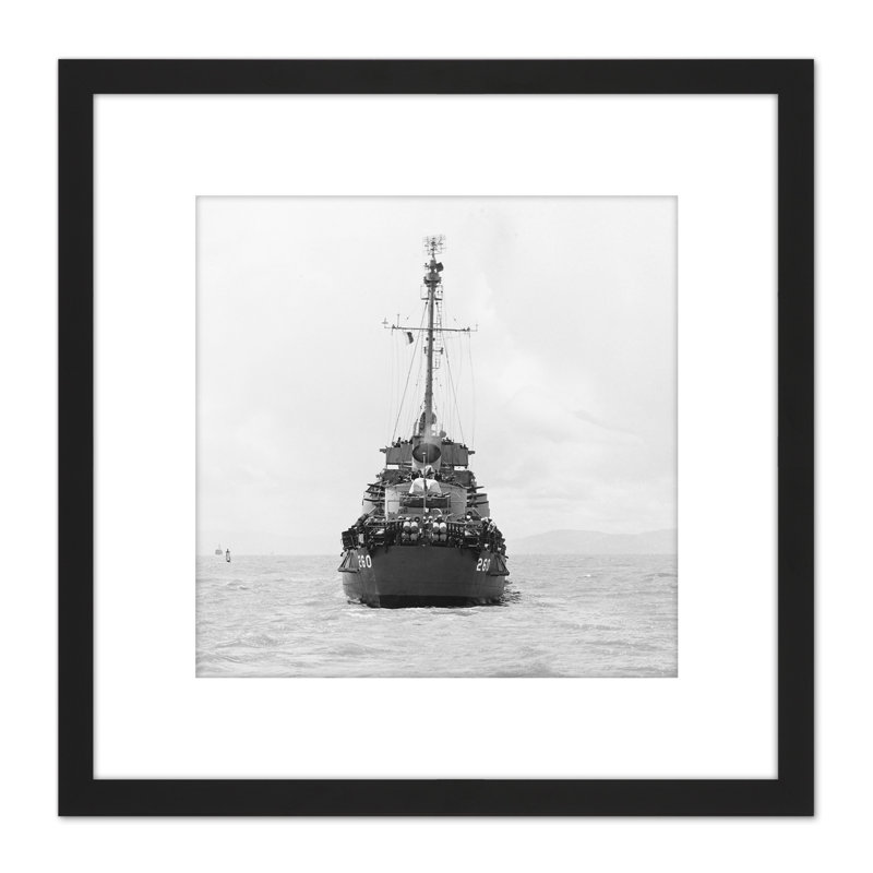 War WWII USA USS Cabana Destroyer Battleship 1945 Photo - Single Picture Frame Print