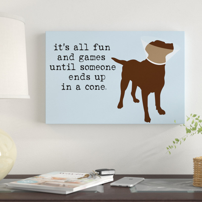 «Fun and Games», impression sur toile, H 12 po x l 18 po x P 1,5 po, Toile tendue, Pas de tapis