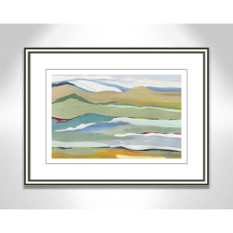 Dee Goodbye Summer on the Hills - Picture Frame Painting, Silver Framed, 18.25" H x 24.25" W x 0.88" D