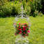 Ensemble de 2 grandes jardinières rondes en métal avec plateaux amovibles décoration de jardin-71091467