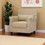 Fauteuil Marquis avec pieds cylindriques effilés en plastique noir, H 33 po x l 31 po x P 30 po