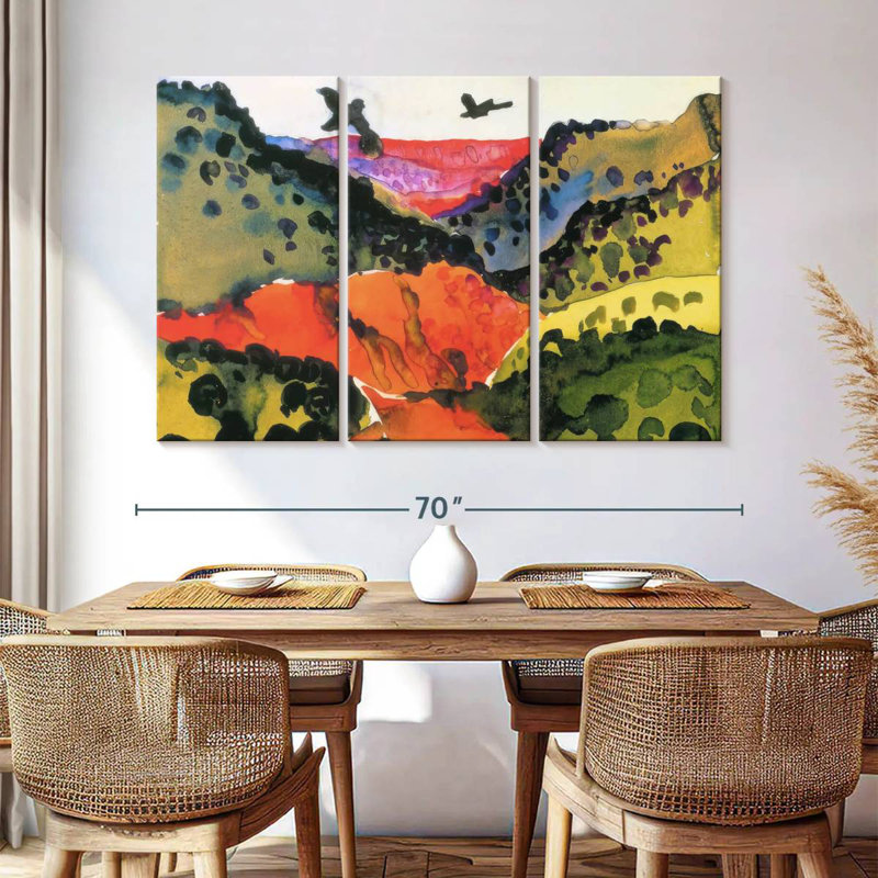 Alvord Canyon With Crows, 42" H x 65" W