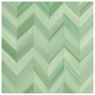 Housses de couette vertes à motif de chevrons