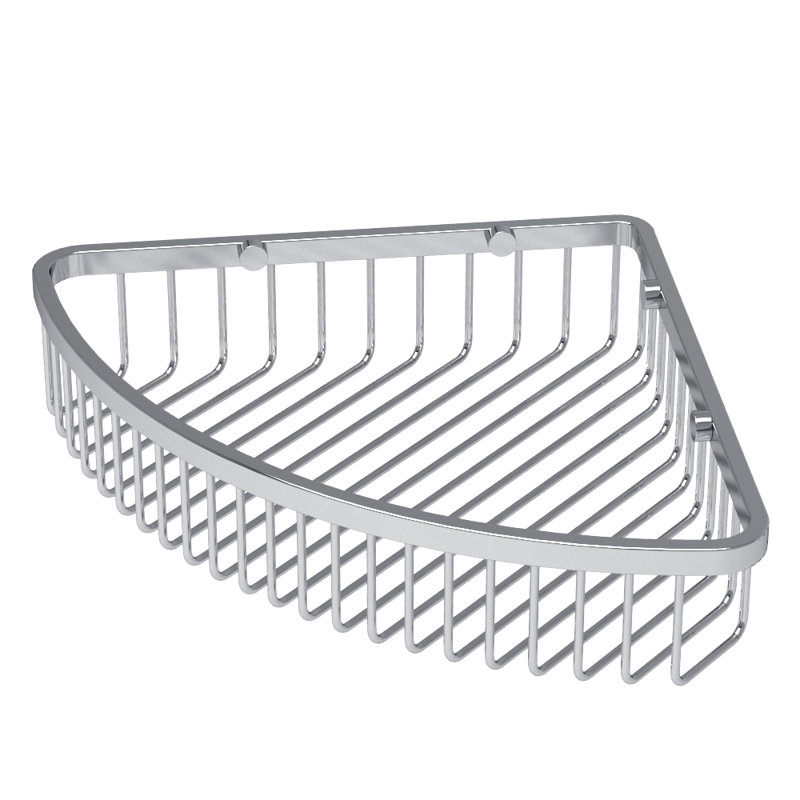 Tablette de coin murale en acier inoxydable, Chrome