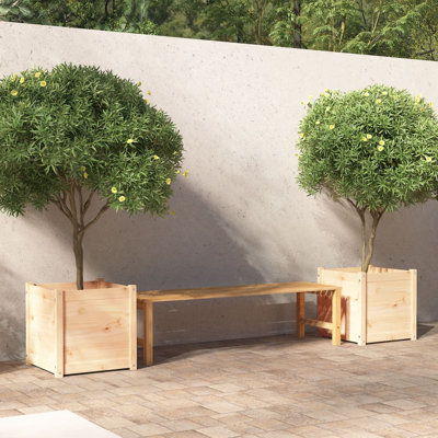 Boîte à fleurs en bois pour l'extérieur