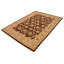 Tapis brun / ivoire floral en laine noué à la main 8 pi 11 po x 12 pi 4 po Floral