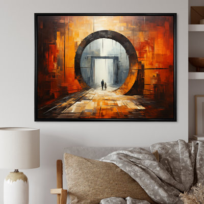 Orange Tunnel entrelacé sur toile
