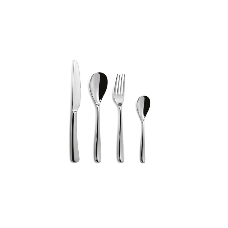 Ebern Designs 24-piece Dalia cutlery set, 18/10 stainless steel, silver-colored, 5963