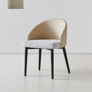Beige Solid back side Chair(Set of 2) (Set of 2)