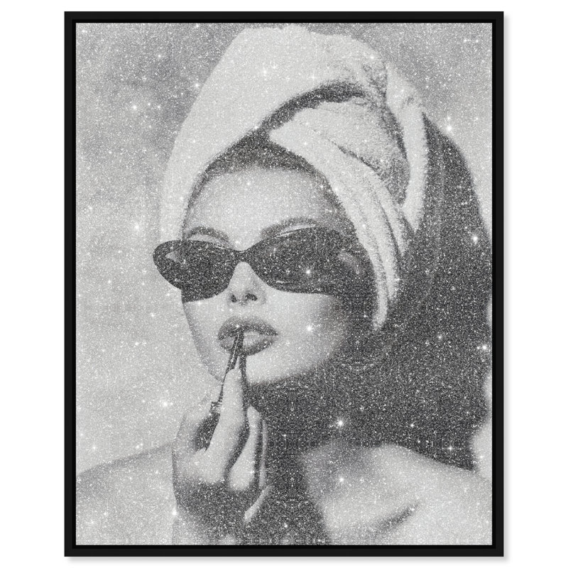 Retro Vanity Vibe Print by Oliver Gal, 25"H x 31"W, Black Floater Frame