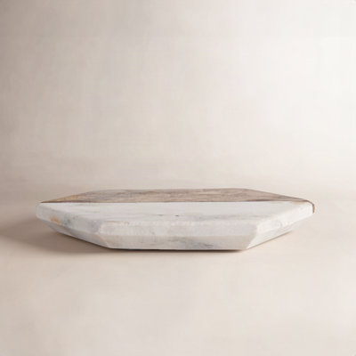 Noni Marble and Wood Hexagon Coaster