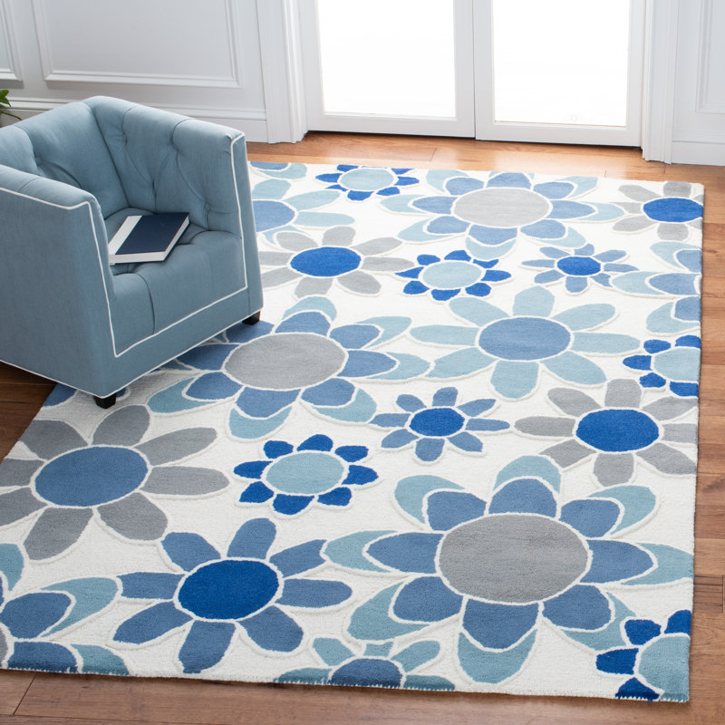 Asdvadzadur Hand Tufted Wool And Cotton With Latex Rug, Rectangle 5' x 8'