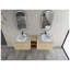 Meuble-lavabo mural 72 po avec lavabo en céramique finition chêne blanc américain-129504367-129504364