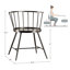 Ensemble de table de salle à manger et de chaises à dossier bas en placage de béton Warner-114509599
